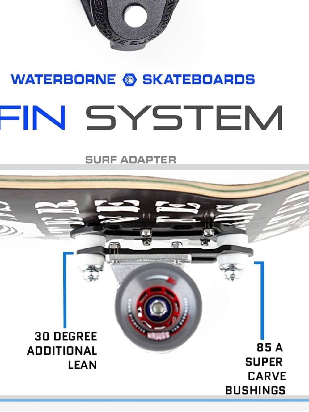 Waterborne Skateboards Fin System Surf Adapter
